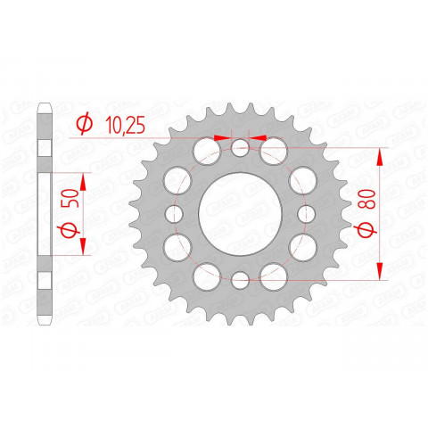 Couronne AFAM 42 dents acier pas 420 type 92127