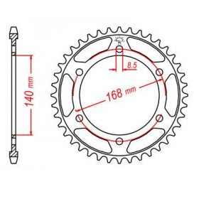 Couronne JT SPROCKETS 47 dents acier pas 525 type 6 BMW F800R