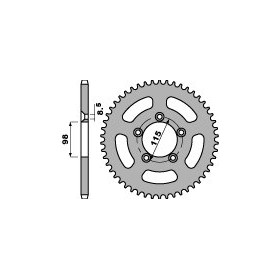 Couronne acier PBR 48 dents chaîne 420 KTM SX 65