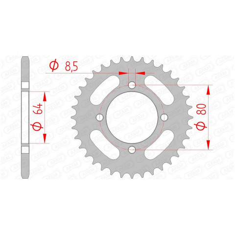 Couronne AFAM 30 dents acier pas 420 type 12101 Yamaha