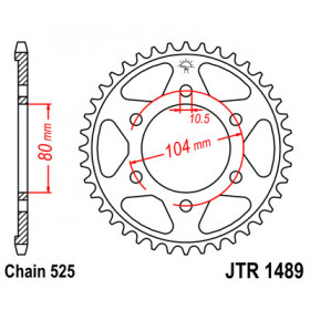 Couronne JT SPROCKETS 42 dents acier pas 525 type 1489