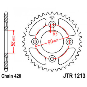 Couronne JT SPROCKETS 37 dents acier pas 420 type 1213 Honda CRF50F