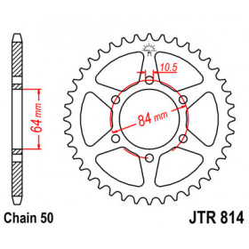 Couronne JT SPROCKETS 41 dents acier pas 530 type 814