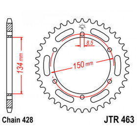 Couronne JT SPROCKETS 48 dents acier pas 428 type 46