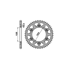 Couronne acier PBR 42 dents chaîne 520 Honda CRF250L 