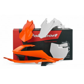 Kit plastique POLISPORT + cache boîte à air couleur origine (2016) KTM SX65