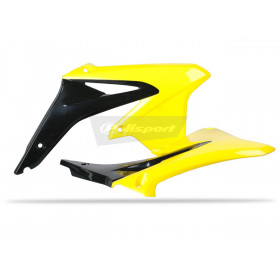 Ouïes de radiateur POLISPORT couleur origine 09-15 noir/jaune Suzuki RM-Z450