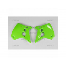 Ouïes de radiateur UFO vert Kawasaki KX250