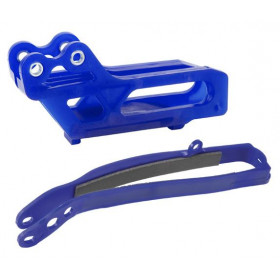Kit guide chaîne + patin de bras oscillant POLISPORT bleu Yamaha YZ250/450F